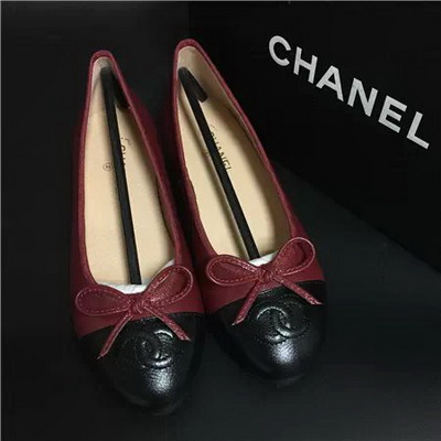 CHANEL Shallow mouth flat shoes Women--081